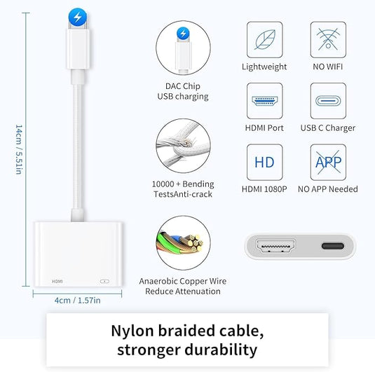 Type C / USB C to HDMI (4K@30Hz) & PD 100W Splitter Adapter - Polar Tech Australia
