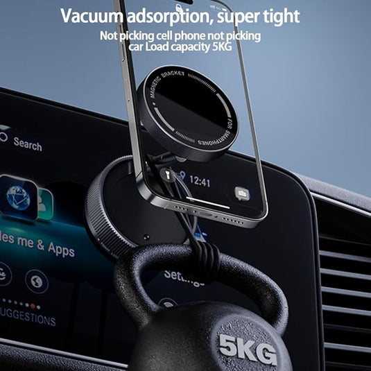 [K10A] Universal Super Strong Secure Vacuum Suction Magnet Phone Holder - Polar Tech Australia