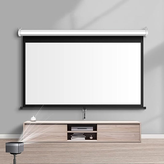 Foldable Auto-Lock Projector Wall Screen 16:9 Support 4K FHD 3D For Indoor Office Presentation Home Theater