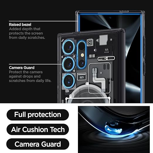 Cargue la imagen en el visor de la galería, Samsung Galaxy S24/S24 Plus/S24 Ultra Spigen Air Cushion Hybrid Zero One Designed  (MagFit) Case - Polar Tech Australia
