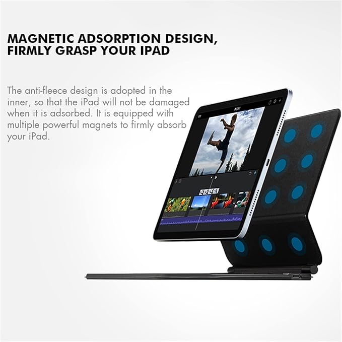 Cargue la imagen en el visor de la galería, KIBO Apple iPad Mini 8.3&#39;&#39; 6/7th Gen (2021/2024) - Easy-Set Floating Cantilever Stand Precision Multi-Touch Trackpad Smart Wireless Keyboard Case With Backlit Keys
