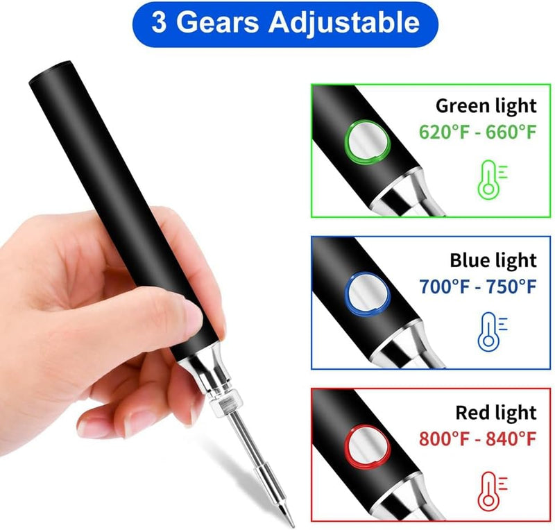 Load image into Gallery viewer, [USB Powered][Max 450℃] Komax 3 Level Adjustable Temperature Portable Type-C Powered Soldering Iron Station - Polar Tech Australia
