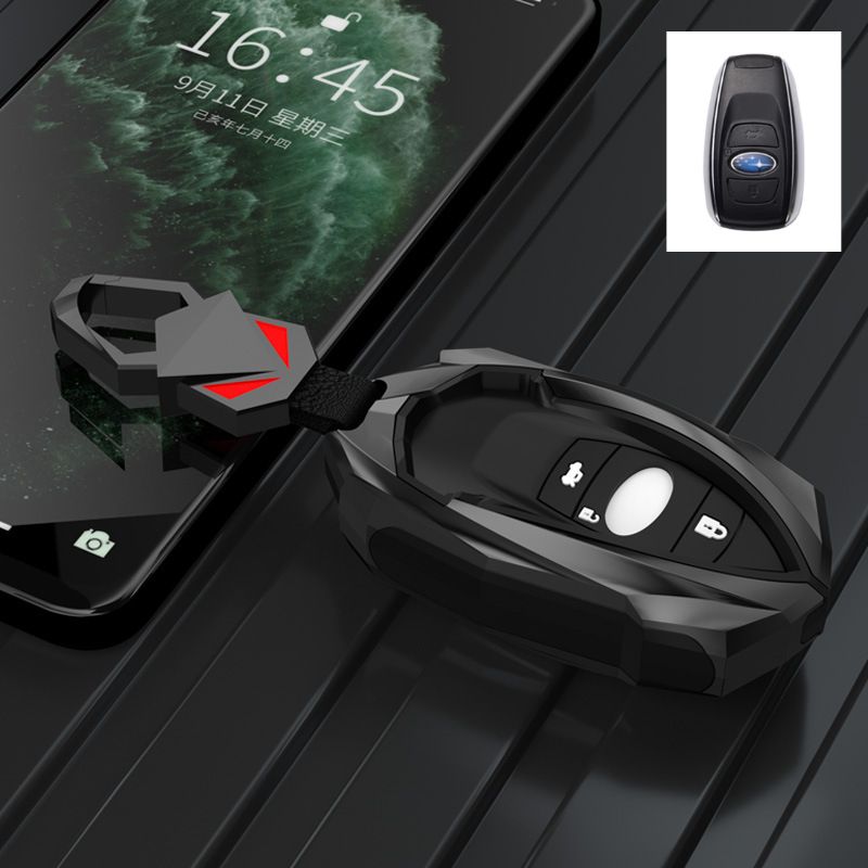 Cargue la imagen en el visor de la galería, Subaru Mech-style Metal + TPU Full Protection Car Key Fob Case Cover For Outback, Forester, Impreza, WRX, XV, Crosstrek, Legacy
