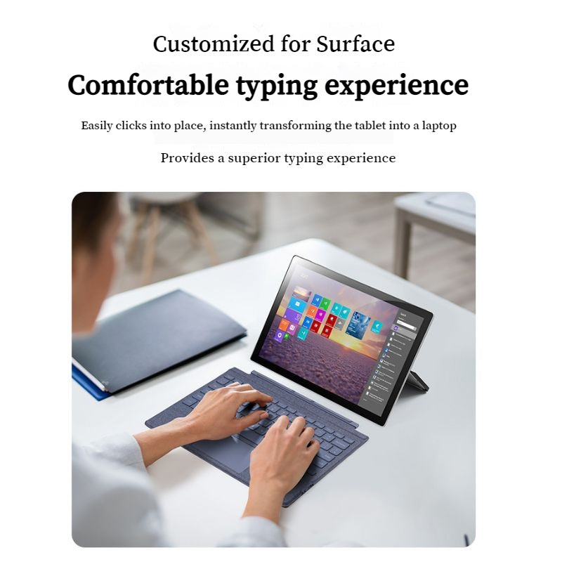 Load image into Gallery viewer, [With RGB Backlit] Microsoft Surface Pro 8/9/10/X/11 - Compatible with Lightweight Wireless Bluetooth Magnetic Touch Keyboard
