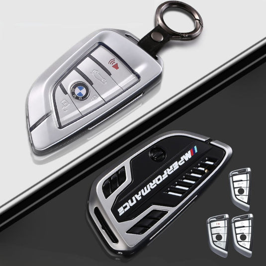 BMW Carbon Fiber Metal Protective Car Key Fob Case Cover For 1, 3, 4, 5, 6 Series, X3, X5, X6, X7 - Polar Tech Australia