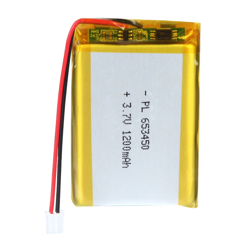 Load image into Gallery viewer, [PH2.0-JST Connector][653450] Universal 1200mAh 3.7V Rechargeable Li-Ion Lithium Polymer Battery - Polar Tech Australia
