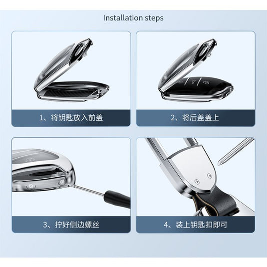 MG Zinc Alloy + TPU Smart Car Key Fob Case Cover For MG3, MG5, MG6, MG7, GT, GSF, ONE, ZS, EV EZS, HS, EHS,ONE - Polar Tech Australia