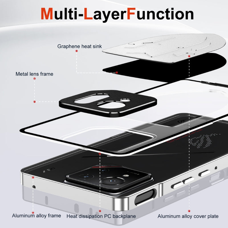 Cargue la imagen en el visor de la galería, Asus ROG Phone 9 / 9 Pro - Metal Frame Heat Dissipation with Shockproof Phone Case - Polar Tech Australia
