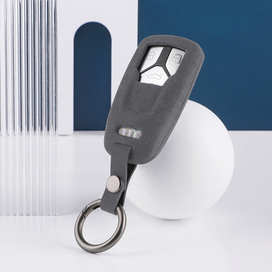 Audi Alcantara Remote Car Key Fob Case Cover For A4, A5, A6, Q5, Q7, S4, S5, S7