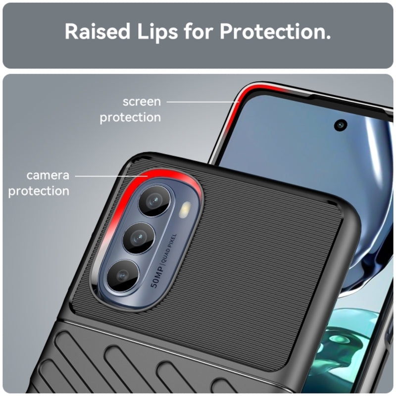 Chargez l&#39;image dans la visionneuse de la galerie, Motorola Moto G82 - Thunder Series Twill Texture Thickened Anti-fall Protection TPU Case - Polar Tech Australia

