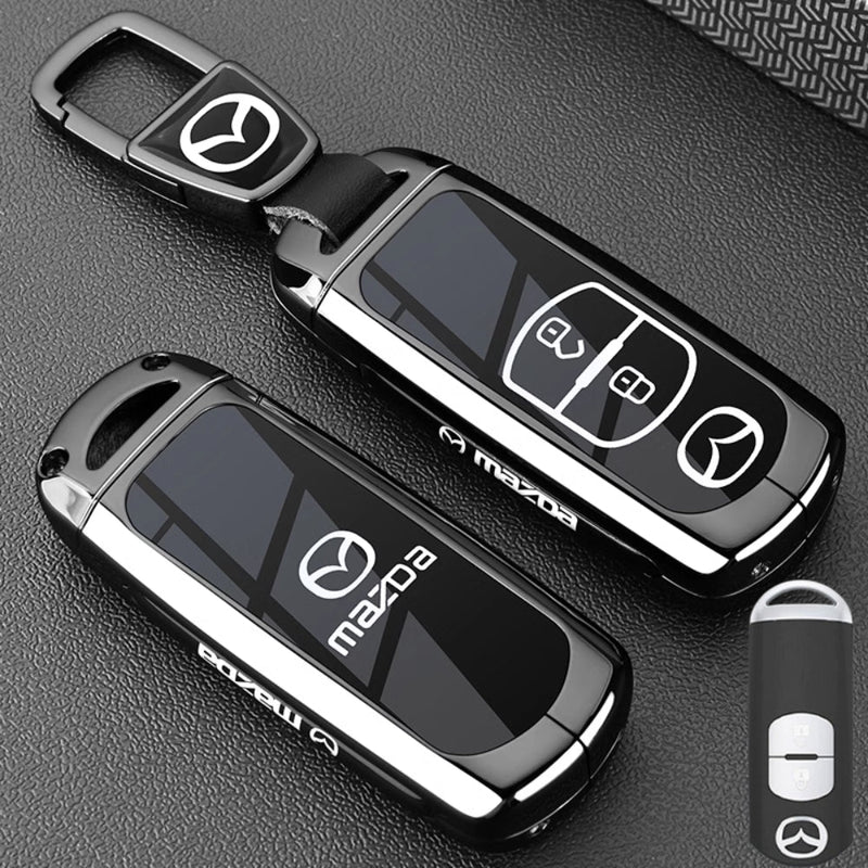 Cargue la imagen en el visor de la galería, Mazda Zinc Alloy Car Key Fob Protective Case Cover For CX5, CX3, CX30, CX7, CX9, Mazda 2, 3, 6
