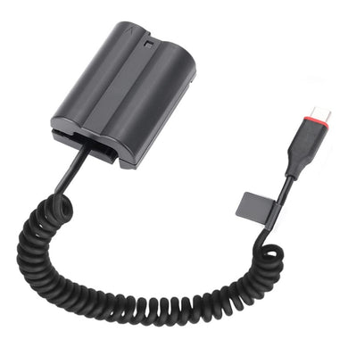 [EN-EL15][Type-C] Nikon Z5 Z6 Z7 D750 D810 D800 D7500 D7200 D7100 D850 D7000 - Cameras Spring Cable Dummy Battery - Polar Tech Australia