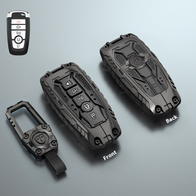 Load image into Gallery viewer, Ford Heavy-Duty Mecha Car Key Fob Case Cover For Mondeo, Focus, Mustang, Fusion, Raptor F-150, F-250, F-350, F-450, F-550, Edge, Explorer, Maverick
