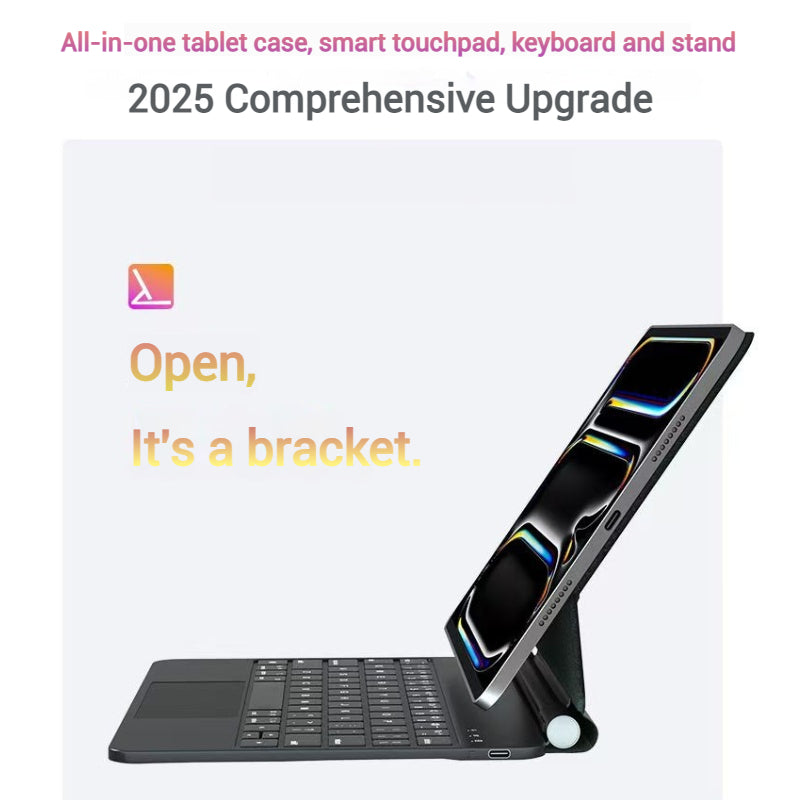 Load image into Gallery viewer, [With Touchpad][Magic Keybord] Apple iPad Pro 13-inch 7th Gen (2024) Smart Multi-Touch Trackpad Magnetic Wireless Keyboard Case With RGB Backlit - Polar Tech Australia

