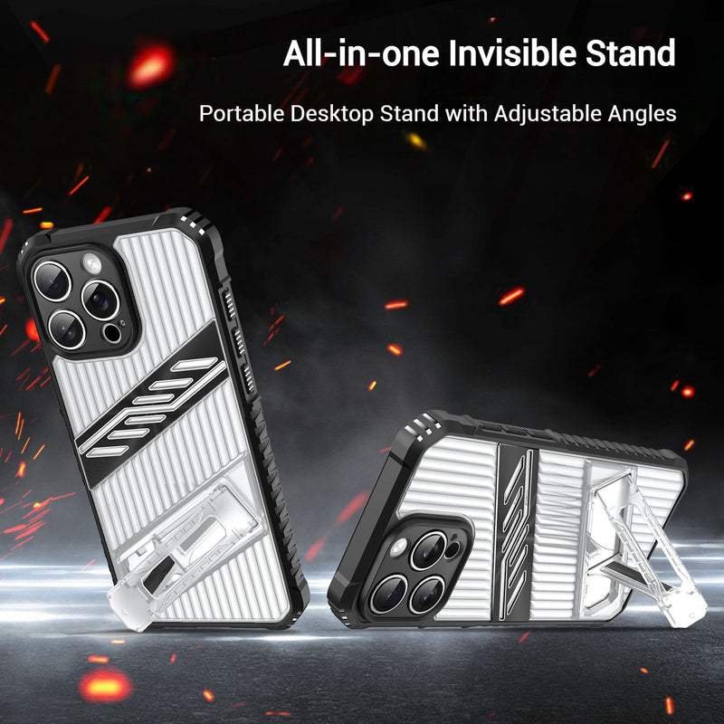 Chargez l&#39;image dans la visionneuse de la galerie, [Built-in Invisibla Bracket] Apple iPhone 16e Transparent Shockproof Protective Case - Polar Tech Australia
