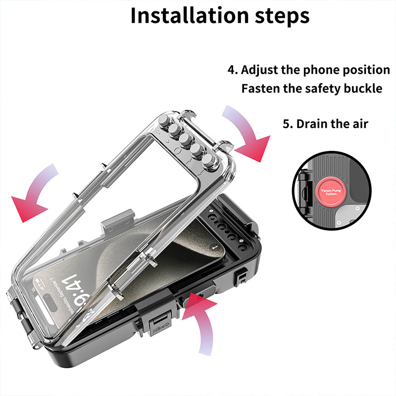 Cargue la imagen en el visor de la galería, [Upgade Version Bluetooth Version][Diving IPX8 30M/98FT Waterproof] Universal iPhone Samsung Google Moto - Redpepper Underwater Protective Lanyard Mobile Phone Case - Polar Tech Australia
