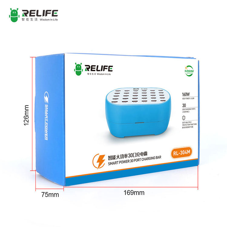 Cargue la imagen en el visor de la galería, [RL-304M] RELIFE Intelligent High Power 30 Port Charger - Polar Tech Australia
