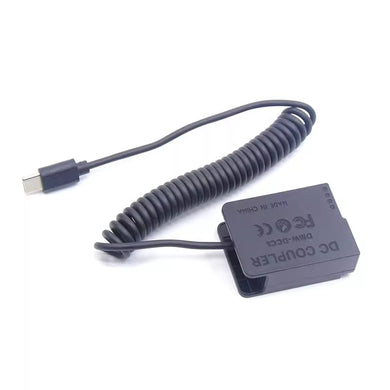 [DMW-DCC8/BLC12][Type-C] Panasonic Lumix DMC-G5 G6 G7 GX8 G80 G81 G85 GH2 FZ300 FZ1000 FZ2000 FZ2500 - Cameras Spring Cable Dummy Battery - Polar Tech Australia