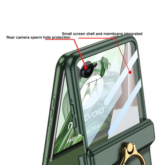 [With Ring Stand] Motorola Razr 50/Ultra - Magnetic Hinge Shockproof Phone Case - Polar Tech Australia