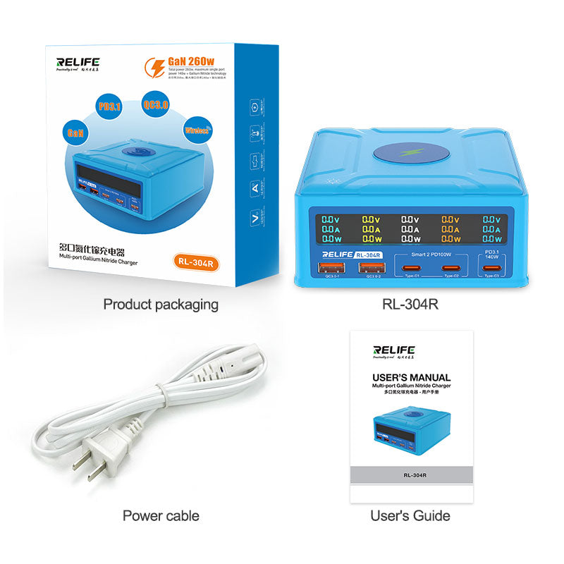 Load image into Gallery viewer, [RL-304R]RELIFE 260W Multi-port GaN Charger - Polar Tech Australia
