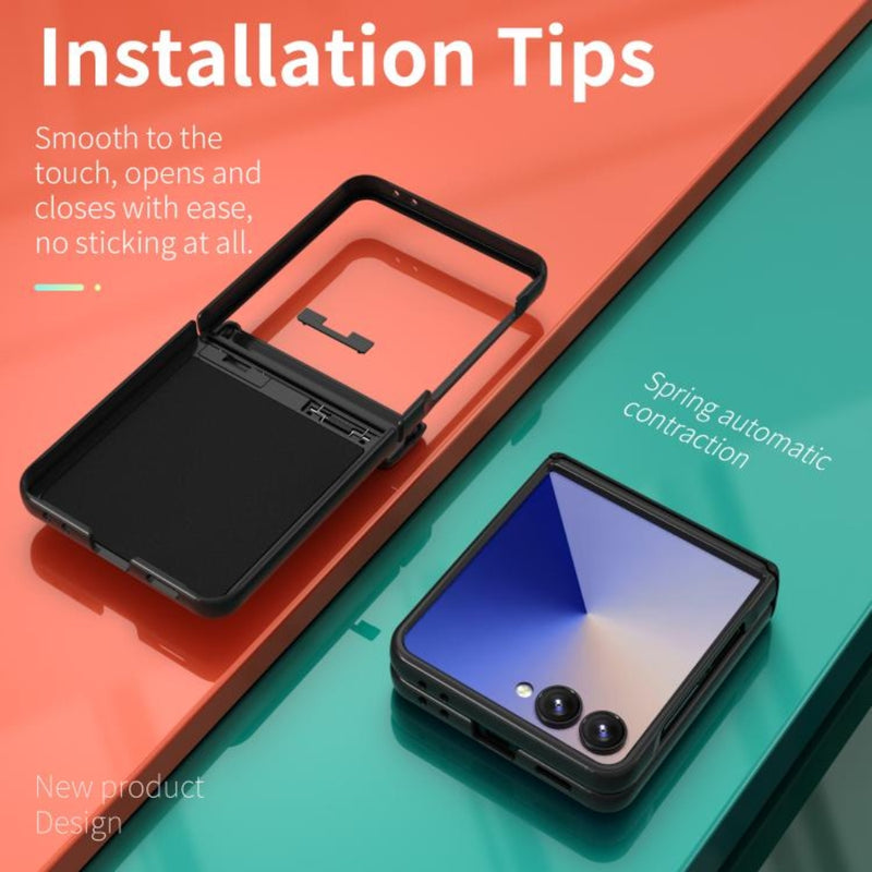 Load image into Gallery viewer, Samsung Galaxy Z Flip7 5G - Sliding Window Hinge Phone Case with Ring Stand
