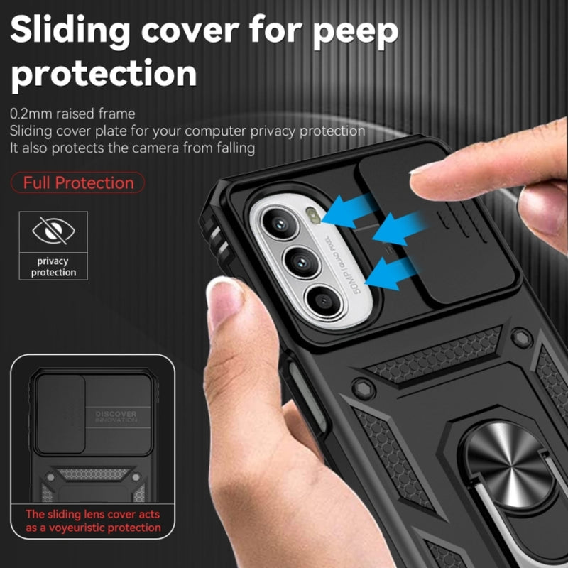Load image into Gallery viewer, Motorola Moto G52/G82 - Heavy Duty Ring Holder Case with Shockproof &amp; Camera Guard Design - Polar Tech Australia
