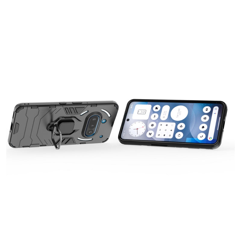 Chargez l&#39;image dans la visionneuse de la galerie, Nothing Phone (3a) Pro - Heavy Duty Armor Case With Ring Holder Stand
