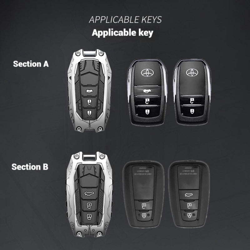 Load image into Gallery viewer, Toyota Heavy-Duty Mecha Car Key Fob Case Cover For Venza, RAV4 Prime, Land Cruiser, Fortuner, Grand Highlander, Corolla Cross, Hilux - Polar Tech Australia
