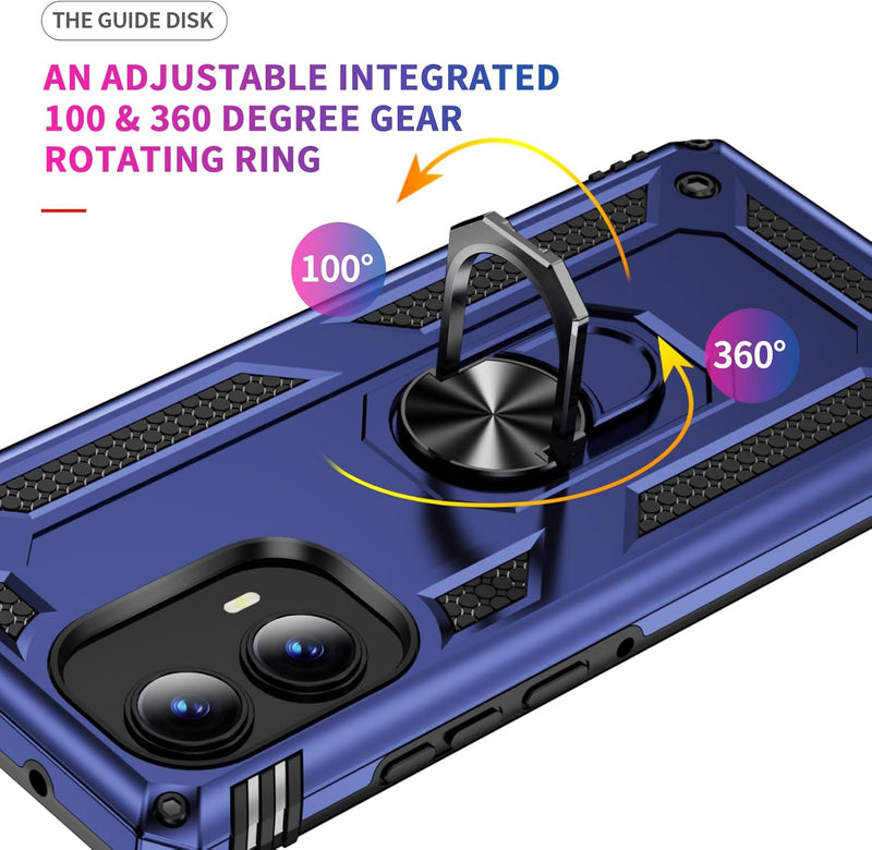 Load image into Gallery viewer, [Built-in 360-degree rotatable ring bracket] Motorola Moto Edge 2024 - Shield Shockproof Rugged Heavy Duty Case - Polar Tech Australia

