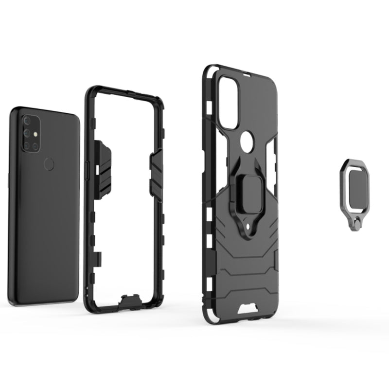 Cargue la imagen en el visor de la galería, OnePlus Nord N100 - Heavy Duty Armor Case With Ring Holder Stand

