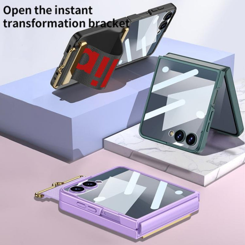 Chargez l&#39;image dans la visionneuse de la galerie, Samsung Galaxy Z Flip7 5G - Integrated Ultra-thin Wristband Holder Phone Case
