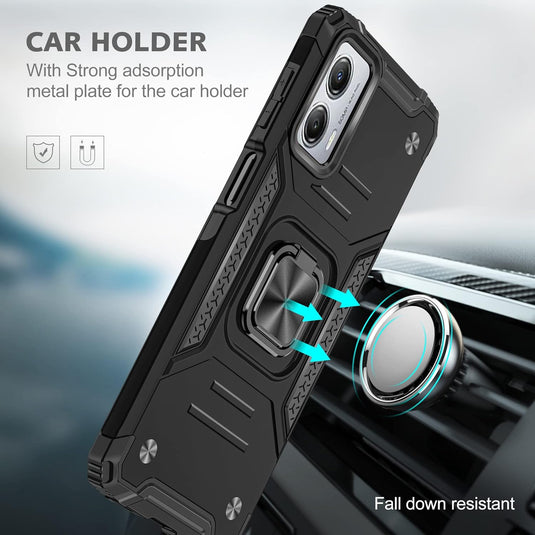 [Magnetic Rotable Kickstand] Motorola Moto G53 - Shield Shockproof Rugged Heavy Duty Case - Polar Tech Australia