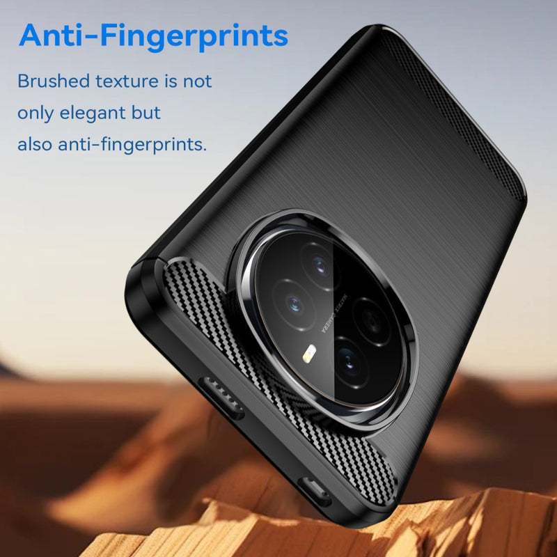 Cargue la imagen en el visor de la galería, Honor Magic7 (PTP-AN00) - Carbon Fiber Brushed Texture TPU Phone Case
