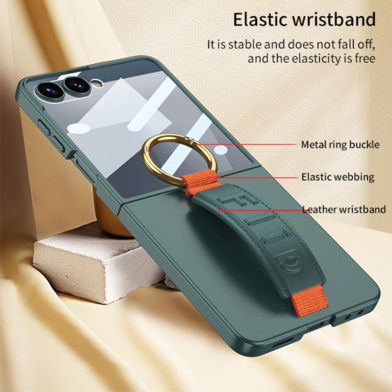 Cargue la imagen en el visor de la galería, Samsung Galaxy Z Flip7 5G - Integrated Ultrathin Shockproof Phone Case with Ring Wrist Strap
