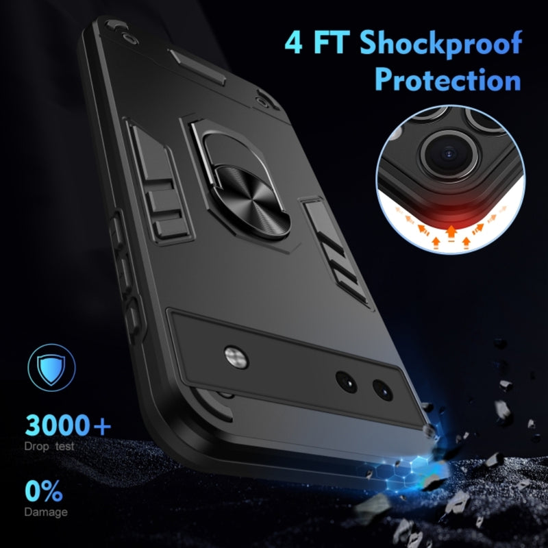 Cargue la imagen en el visor de la galería, Google Pixel 6A - Heavy Duty Armor Case With Metal Bracket - Polar Tech Australia
