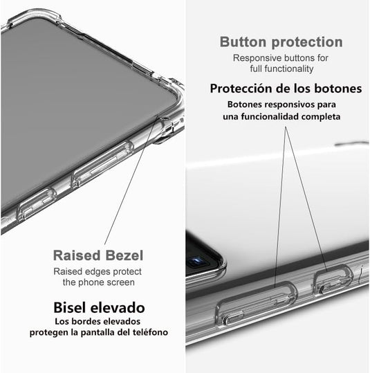 Motorola Moto E20 - AirPillow Cushion Transparent Soft Clear TPU Four Corners Protective Case - Polar Tech Australia