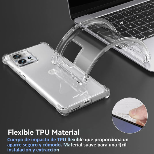 Motorola Moto Edge 30 Fusion/Moto S30 Pro - AirPillow Cushion Transparent Soft Clear TPU Four Corners Protective Case - Polar Tech Australia
