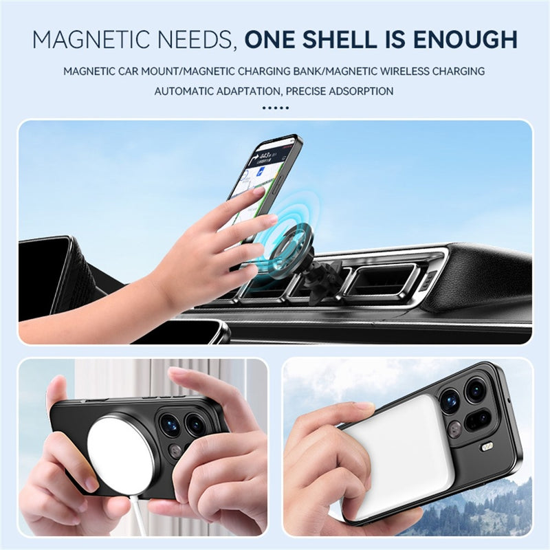 Cargue la imagen en el visor de la galería, OPPO Find X9 Pro - MagSafe-Compatible Skin-Feel Matte PC+TPU Phone Case with Hidden Kickstand
