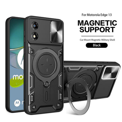 [Ring Rotating Stand][Camera Lens Cover] Motorola Moto E13 - Shield Shockproof Rugged Heavy Duty Case - Polar Tech Australia