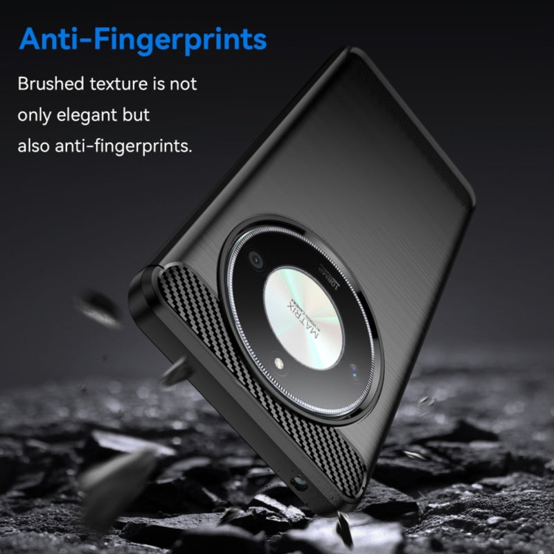 Cargue la imagen en el visor de la galería, Honor Magic6 Lite (ALI-NX3) - Carbon Fiber Brushed Texture TPU Phone Case
