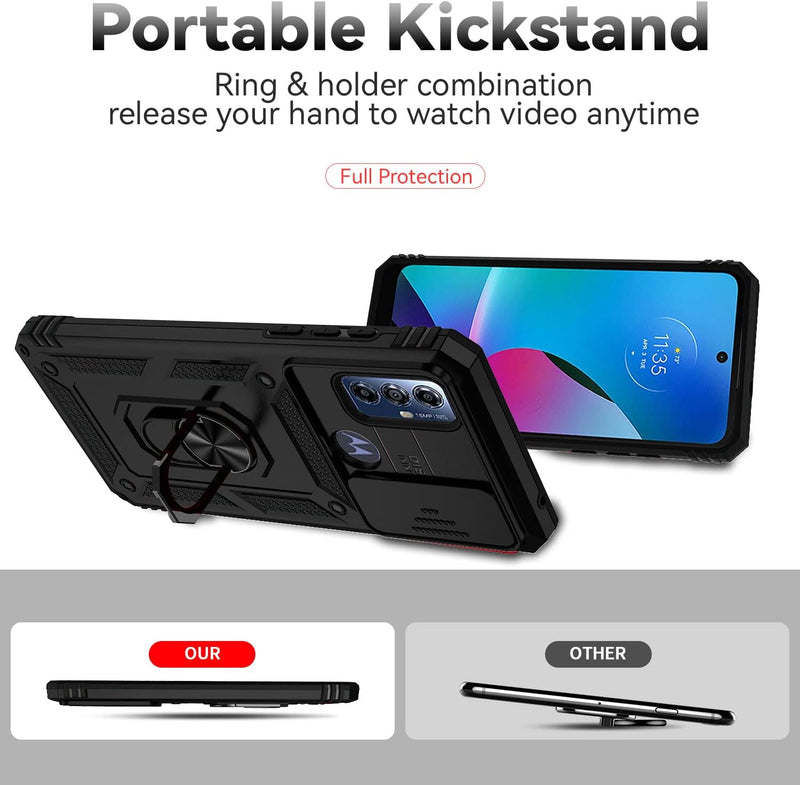 Load image into Gallery viewer, [Magnetic Ring Kickstand][Slide Camera Cover] Motorola Moto G Play 2023/Moto G Pure/Moto G Power 2022 - Shield Shockproof Rugged Heavy Duty Case - Polar Tech Australia
