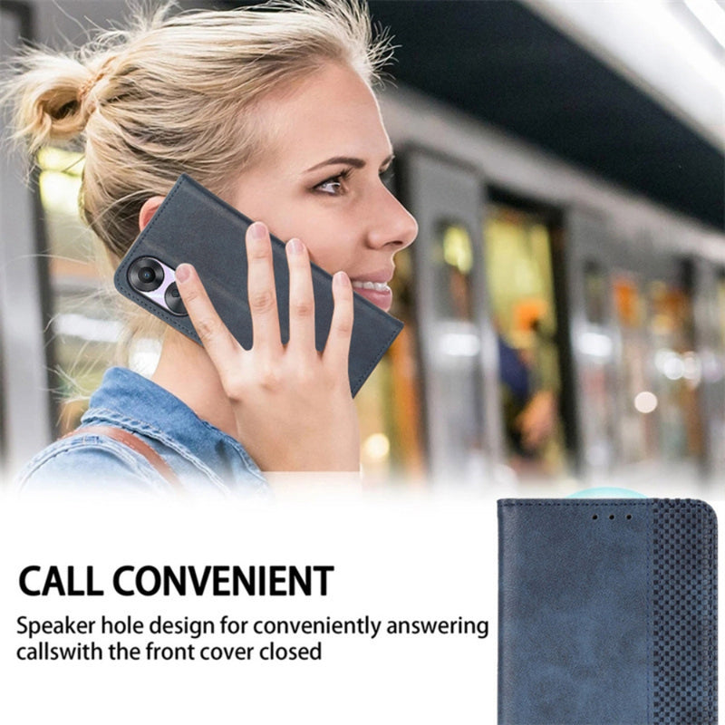 Chargez l&#39;image dans la visionneuse de la galerie, Nokia C210 - Magnetic Buckle Retro Texture Leather Phone Case
