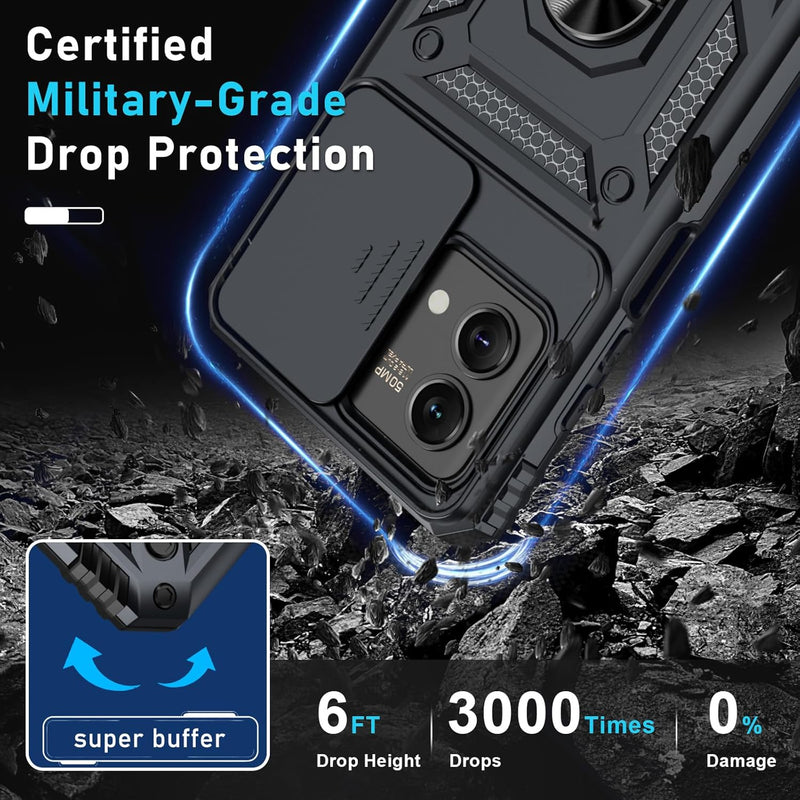 Load image into Gallery viewer, [Magnetic Ring Kickstand][Slide Camera Cover] Motorola Moto G Stylus 5G 2023 - Shield Shockproof Rugged Heavy Duty Case - Polar Tech Australia
