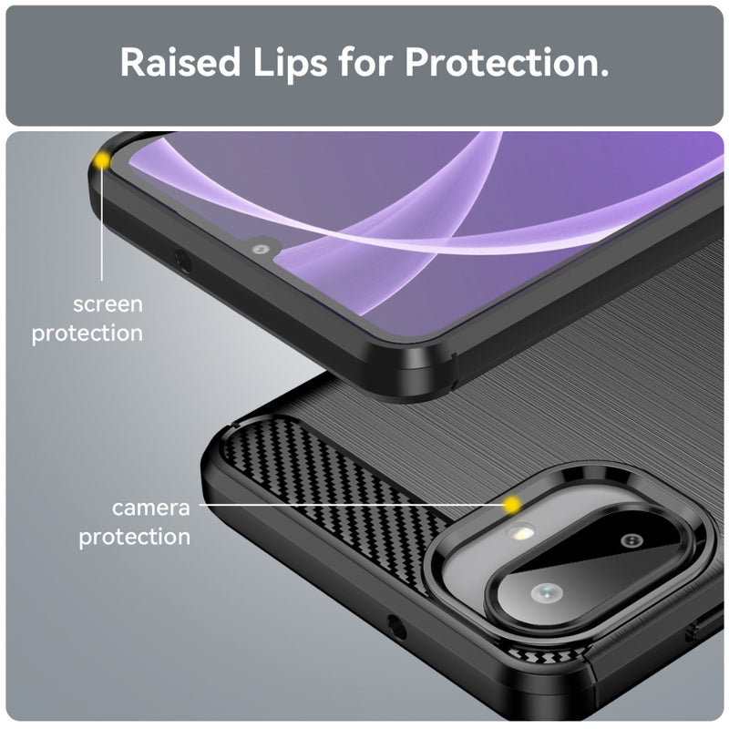 Cargue la imagen en el visor de la galería, Samsung Galaxy A07 4G (SM-A075) - Carbon Fiber Brushed Texture TPU Phone Case
