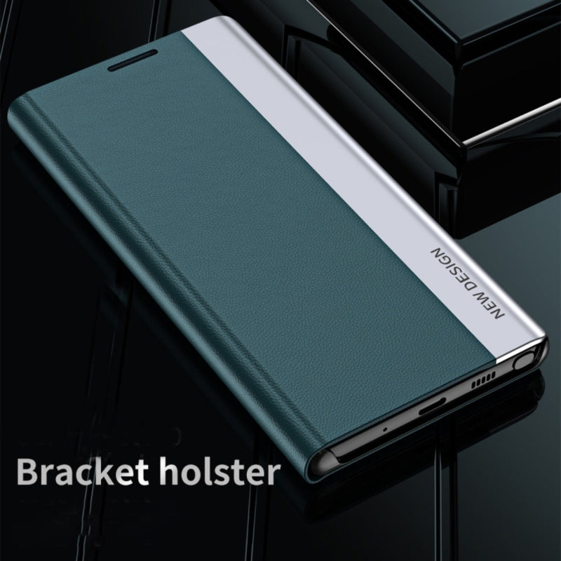 Load image into Gallery viewer, Samsung Galaxy A17 (SM-A176) - Side Electroplated Adsorption Leather Phone Case
