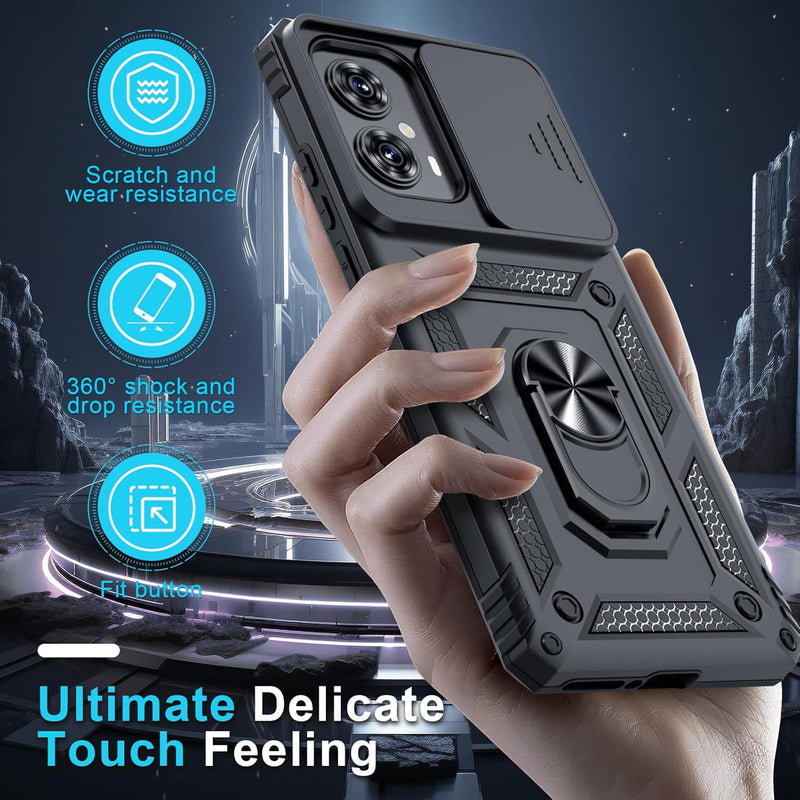 Load image into Gallery viewer, [Ring Rotating Stand][Camera Lens Cover] Motorola Moto Edge 2024 - Shield Shockproof Rugged Heavy Duty Case - Polar Tech Australia
