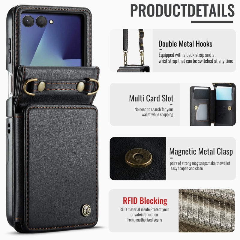 Cargue la imagen en el visor de la galería, Samsung Galaxy Z Flip7 5G - Card Slots Holder RFID Anti-theft Phone Case

