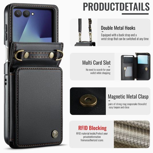 Samsung Galaxy Z Flip7 5G - Card Slots Holder RFID Anti-theft Phone Case