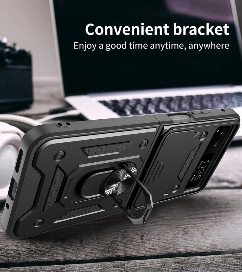 Load image into Gallery viewer, [Sliding Camera Cover][Built-in Stand] Motorola Moto Razr 40/Razr 2023 - Military Grade Hard PC Rugged Heavy Duty Case - Polar Tech Australia
