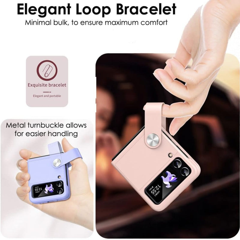 Load image into Gallery viewer, Samsung Galaxy Z Flip 3 (SM-F711) - PU Leather Handheld Stand Phone Case
